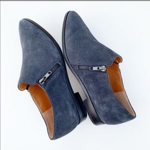 J. Crew Double Zip Suede Pointed Toe Loafers, Sz 7.5